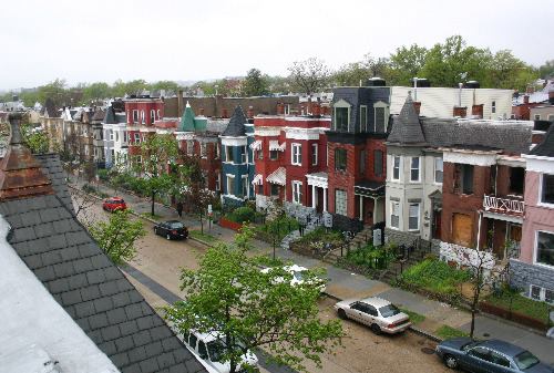 Colorful rowhouses in DC
